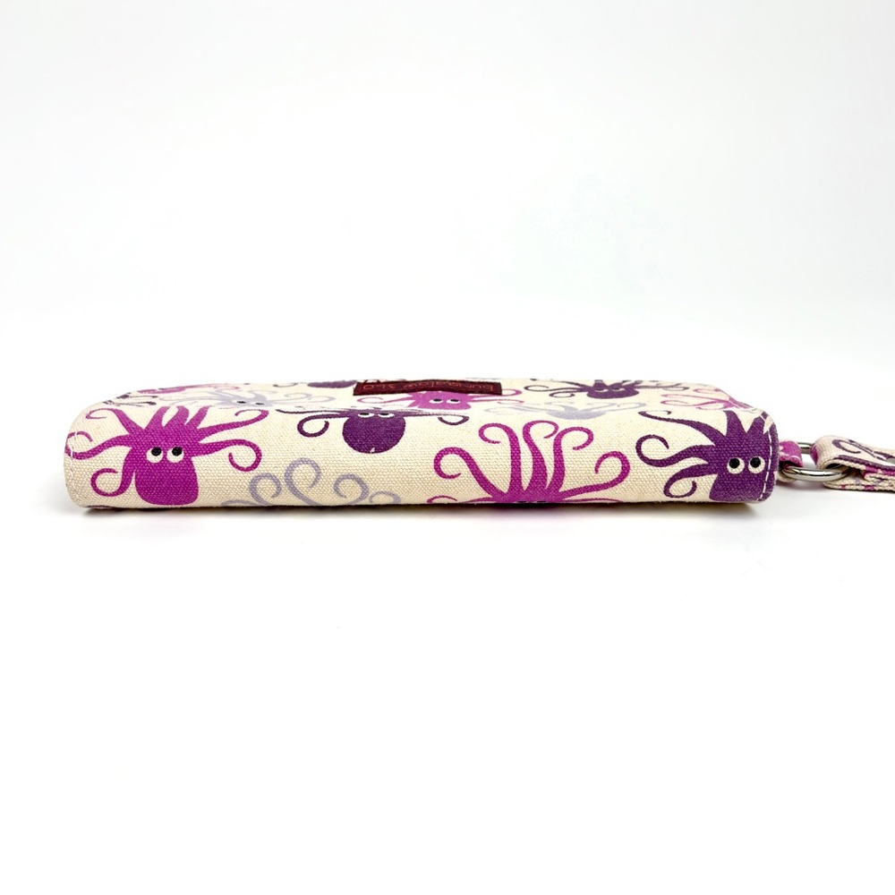 Bungalow 360 Octopus Print Canvas Wristlet Clutch Purse - Picture 7 of 16